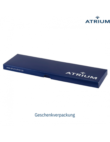 ATRIUM Armbanduhr - Herren - Leder schwarz - Silberfarben - A36-10 ATRIUM Armbanduhr - Herren - Leder schwarz - Silberfarben - A36-10