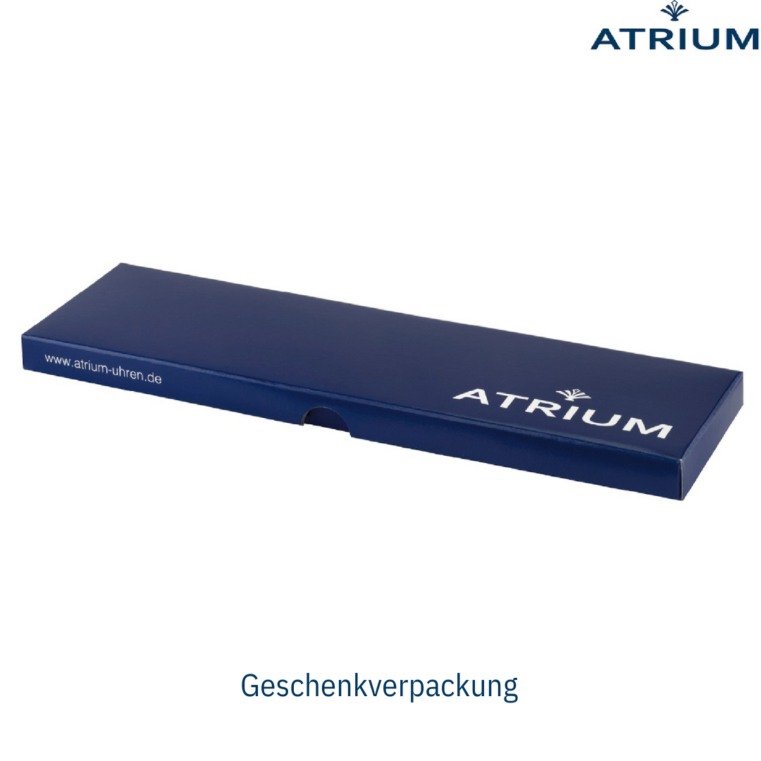 ATRIUM Armbanduhr - Herren - Leder schwarz - Goldfarben - A36-20 | Quarzuhren