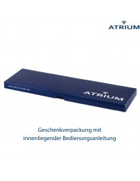 ATRIUM Armbanduhr - Damen - Analog - Silberfarben - Leder Schwarz - Klare Zifferblatt - 27 mm - A37-10