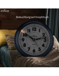 ATRIUM Wecker Analog Dunkelblau ohne Ticken - A240-35