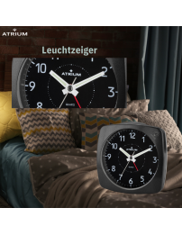 ATRIUM Wekker - Analoog - Zwart - A251-7