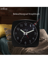 ATRIUM Wekker - Analoog - Zwart - A251-7