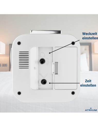 ATRIUM Wecker - Senioren - Analog - Weiss - Klar - Einfache Bedienung - A530-0