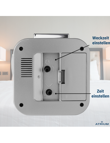 ATRIUM Wecker - Senioren - Analog - Silber - Klar - Einfache Bedienung - A530-19