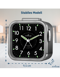 ATRIUM Wecker - Senioren - Analog - Schwarz - Klar - Einfache Bedienung - A530-4