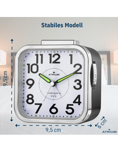 ATRIUM Wecker - Senioren - Analog - Schwarz - Klar - Einfache Bedienung - A530-7