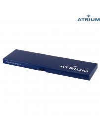 ATRIUM Herren Armbanduhr - Schwarzes Lederband - Weisses Zifferblatt - Datum - Edelstahl 10 bar - A16-10