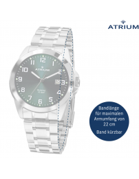 ATRIUM Uhr - Herren - Stahlband - Grünes Zifferblatt - Datum - Edelstahl - 10 bar - British Racing Green - A16-36 ATRIUM Uhr - Herren - Stahlband - Grünes Zifferblatt - Datum - Edelstahl - 10 bar - British Racing Green - A16-36