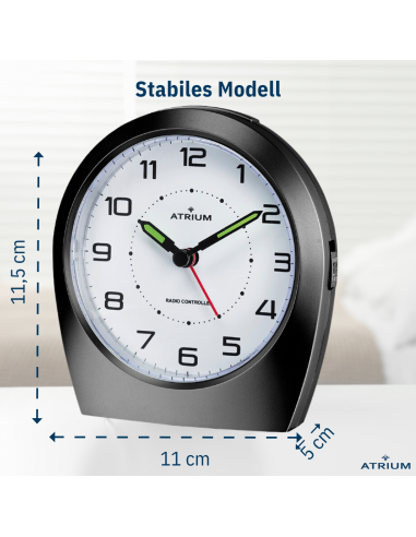 ATRIUM Funkwecker Analog Schwarz - A620-7