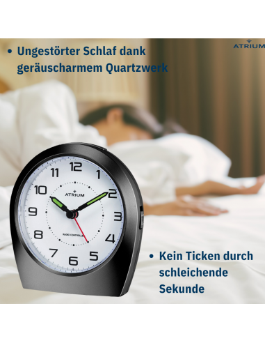 ATRIUM Funkwecker Analog Schwarz - A620-7