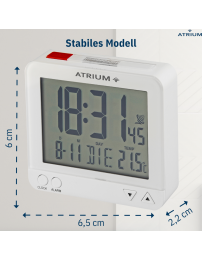 ATRIUM Funkwecker Digital Weiss - A740-0