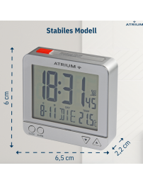 ATRIUM Funkwecker Digital Silber - A740-19