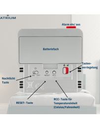 ATRIUM Funkwecker Digital Silber - A740-19
