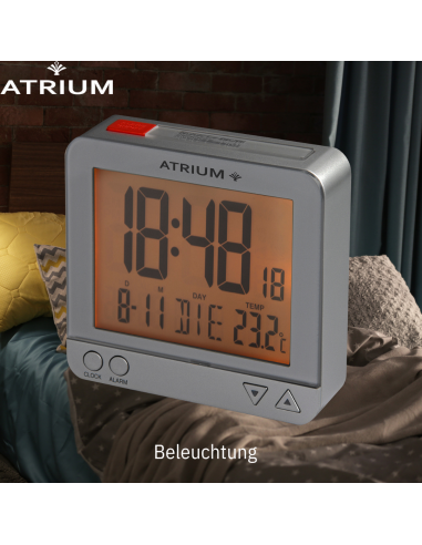 ATRIUM Funkwecker Digital Silber - A740-19