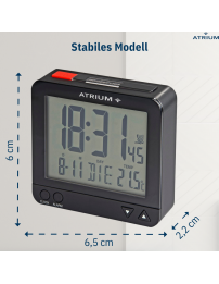 ATRIUM Funkwecker Digital Schwarz - A740-7