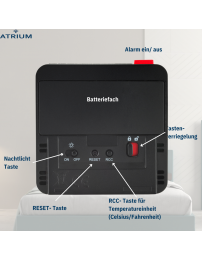 ATRIUM Funkwecker Digital Schwarz - A740-7