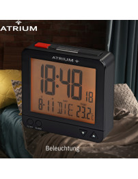 ATRIUM Funkwecker Digital Schwarz - A740-7