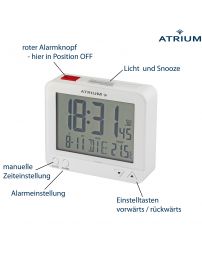 ATRIUM Funkwecker Digital Weiss - A760-0