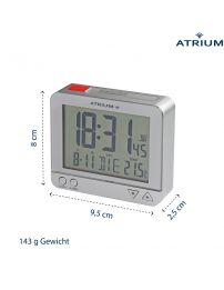 ATRIUM Funkwecker Digital Silber - A760-19