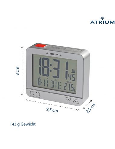 ATRIUM Funkwecker Digital Silber - A760-19