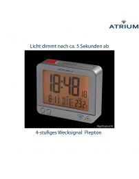 ATRIUM Funkwecker Digital Silber - A760-19