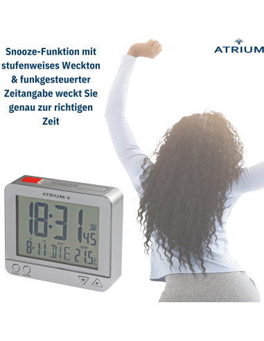 ATRIUM Funkwecker Digital Silber - A760-19