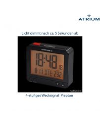 ATRIUM Funkwecker Digital Schwarz - A760-7