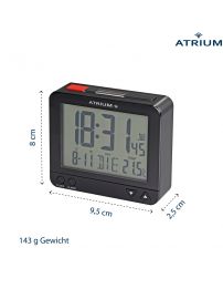 ATRIUM Funkwecker Digital Schwarz - A760-7