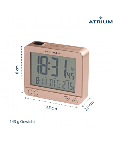 ATRIUM Funkwecker Digital Rosa - A760-17
