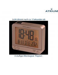 ATRIUM Funkwecker Digital Rosa - A760-17