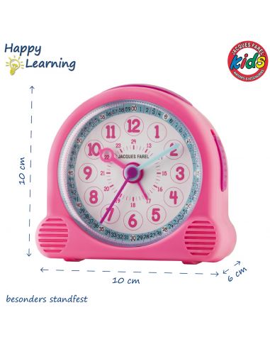 Jacques Farel Kinder Wecker Happy Learning Rosa