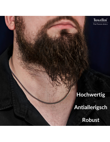 Traveller Collier - Herren - Kette Man - Made in Germany - Edelstahl - 50cm lang