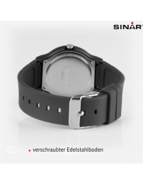 SINAR Uhr Analog - 34 mm - 13-18 cm - 10 Bar - Schwarz - XB-18-1