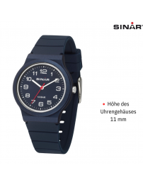 SINAR Uhr Analog - 34 mm - 13-18 cm - 10 Bar - Blau - XB-18-22