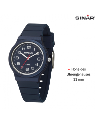SINAR Uhr Analog - 34 mm - 13-18 cm - 10 Bar - Blau - XB-18-22