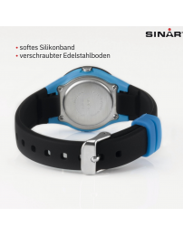 Sinar Uhr - Analog - Schwarz/Blau - 29mm - 10 Bar - Weiches Verstellbares Band 12-17.5cm - XB-47-1