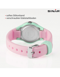 Sinar Armbanduhr - Analog - Rosa / Mint - 29mm - 10 Bar - Verstellbares Band 12-17,5cm - XB-47-9

