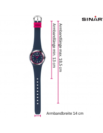 Sinar Armbanduhr Analog Blau/Rosa - XB-48-2
