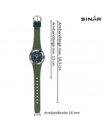 Sinar Armbanduhr Analog Grün/Blau - XB-48-3