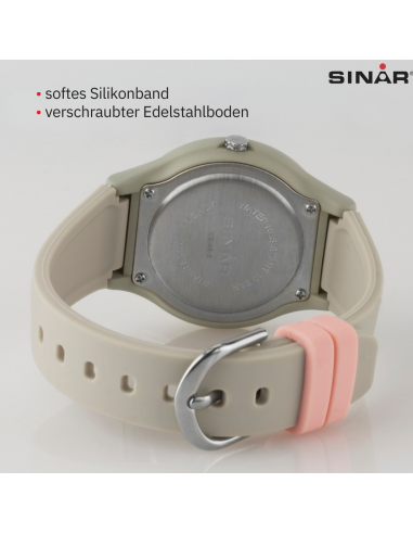 Sinar Armbanduhr Analog Grau/Rosa - XB-48-5