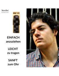 Traveller Creolen - Herren - Edelstahl - Vergoldet - Karbon - Schwarz/ Grau - Ø 14mm - 181255