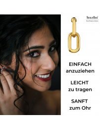 Traveller Ohrclips - Hänger - 22kt Vergoldet - Glieder - 23 x 7 mm - 157663