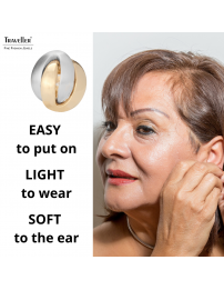 Traveller Clip-on Earrings - 22ct Gold & Platinum plated - Matt/ shiny - Knot - Bicolour - 15 mm - 157161