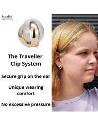 Traveller Clip-on Earrings - 22ct Gold & Platinum plated - Matt/ shiny - Knot - Bicolour - 15 mm - 157161
