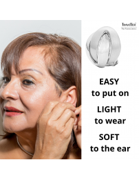 Traveller Clip-on Earrings - Platinum plated - Matt/ shiny - Knot - Silver-coloured - 15 mm - 157160