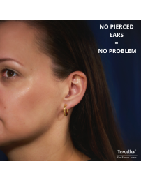 Traveller Clip-on Earring - Hoop - 18 mm - 22ct Gold plated - 157599