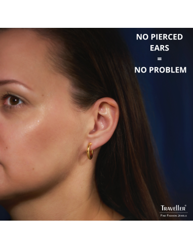 Traveller Clip-on Earring - Hoop - 18 mm - 22ct Gold plated - 157599