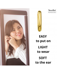 Traveller Clip-on Earring - Hoop - 18 mm - 22ct Gold plated - 157599