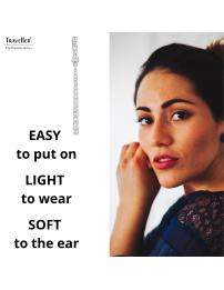 Traveller Clip-on Earrings - Drop Earrings - Silver coloured - Preciosa Crystals - Platinum plated - 55mm - 157356