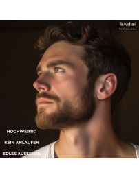 Traveller Ohrringe - Herren - Made in Germany - Zirkonia 3 mm - Edelstahl - Silberfarbe - Nachhaltig - 171013